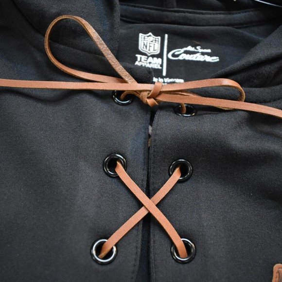 All Sport Couture NFL Womens Minneosta Vikings Game-On Black Hoodie New XS - Picture 6 of 6